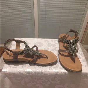 Aetrex sandals.  Gently used.  Beautiful beading.